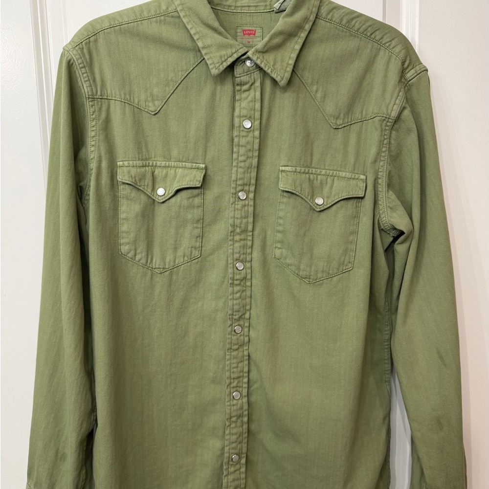 Levi's Green Snap Button Western Shirt